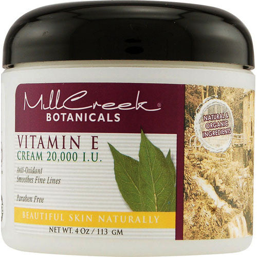 Mill Creek Botanicals Vitamin E Skin Cream Anti-Oxidant 20000 Iu, 4 Oz